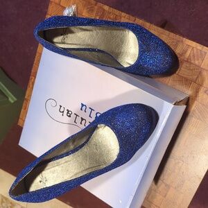 Stiletto sparkly cobalt blue approx 5.5"